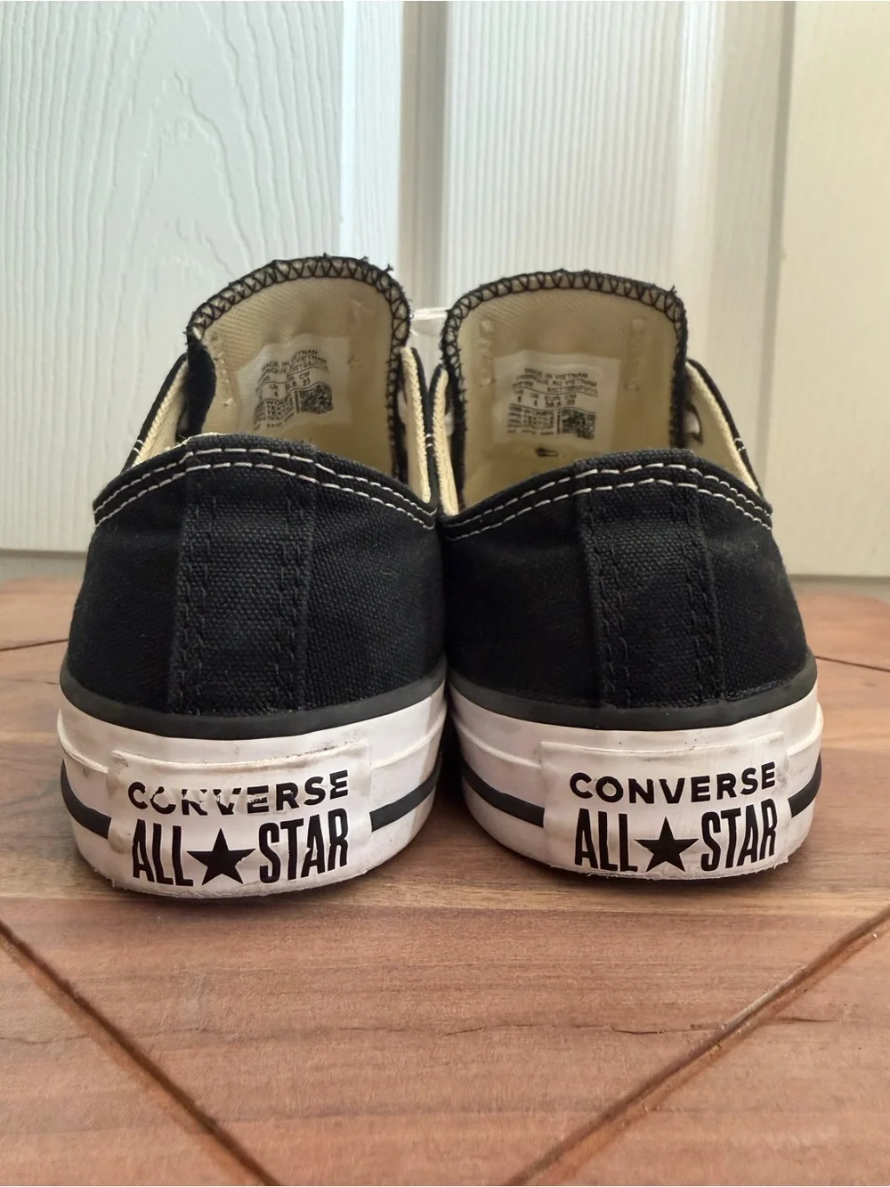 Converse All Stars Classic  Black Canvas Women Sneakers with White Accents